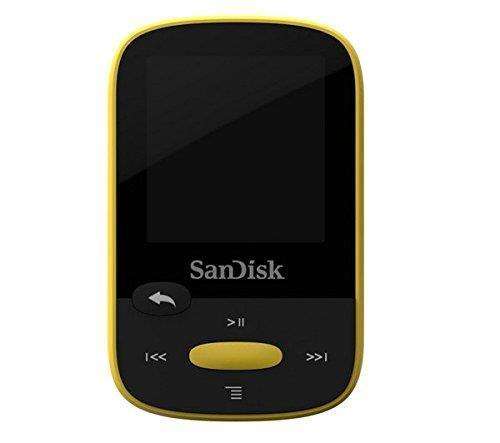SanDisk Clip Sport 4GB Yellow MP3 Player With LCD Screen and MicroSDHC Card Slot Best Deals Online Shopping